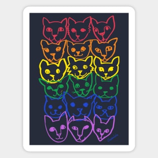 Rainbow cats Magnet